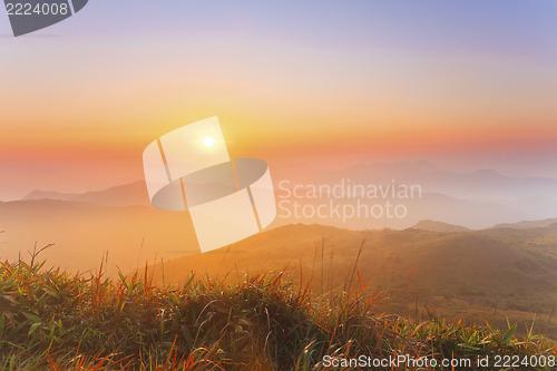 Image of Sunrise mountain at dawn