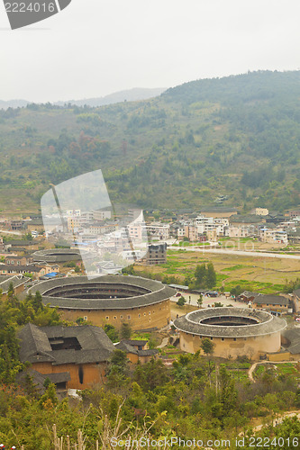 Image of Tulou, a historical site in Fujian china. World Heritage.