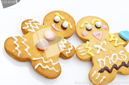 Image of Ginger bread man isolated on white background