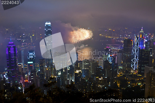 Image of Fireworks in Hong Kong, China