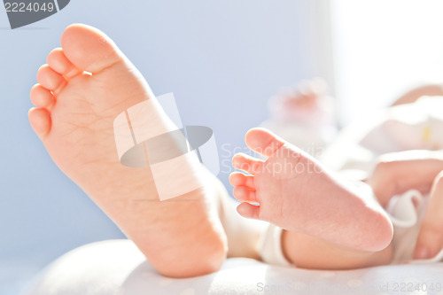 Image of A close-up of baby feet 