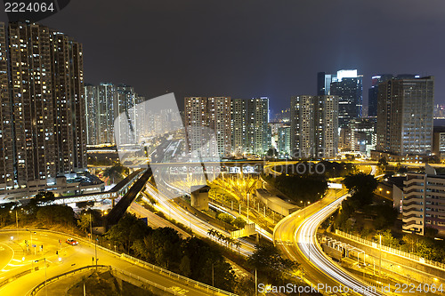 Image of Hong Kong downtown at night