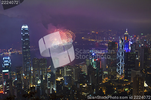 Image of Fireworks in Hong Kong, China