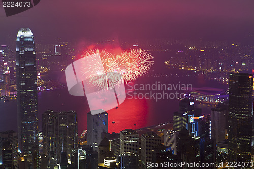 Image of Hong Kong fireworks in Chinese New Year