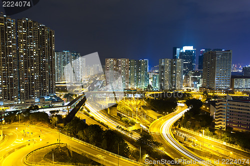 Image of Hong Kong downtown at night