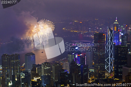 Image of Hong Kong fireworks in Chinese New Year