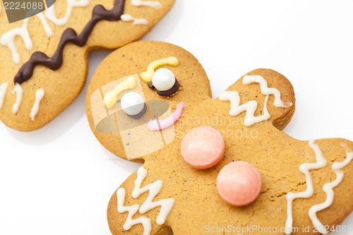 Image of Ginger bread man isolated on white background