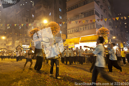 Image of Tai Hang Fire Dragon Dance in Hong Kong