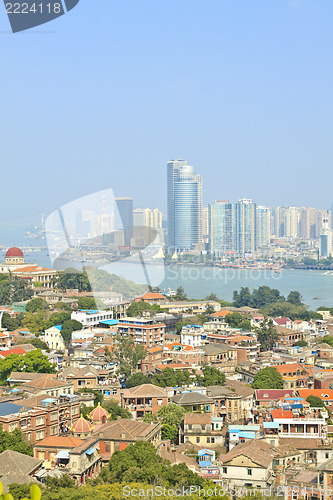 Image of Xiamen aerial view from Gulang-yu island, China