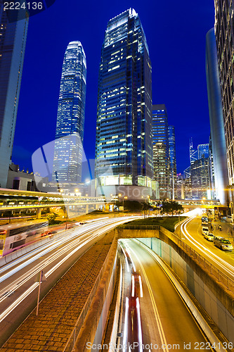 Image of Hong Kong city at night