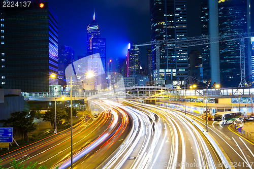 Image of Modern city at night