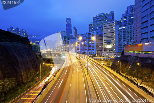 Image of Traffic in Hong Kong downtown