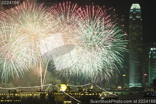 Image of Hong Kong fireworks in Chinese New Year