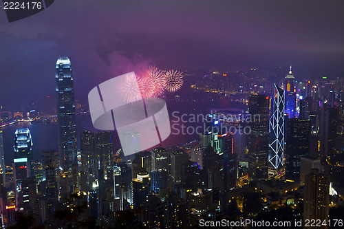 Image of Fireworks in Hong Kong, China