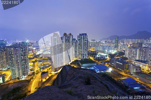Image of Hong Kong downtown at night