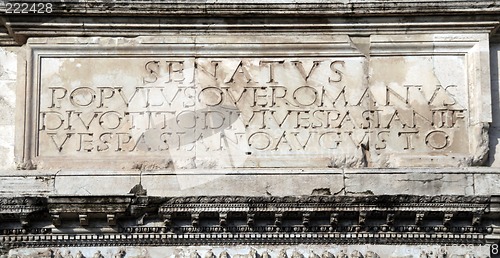 Image of Rome's motto - Senatus Populusque Romanus