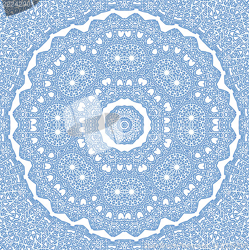 Image of Abstract blue pattern on white