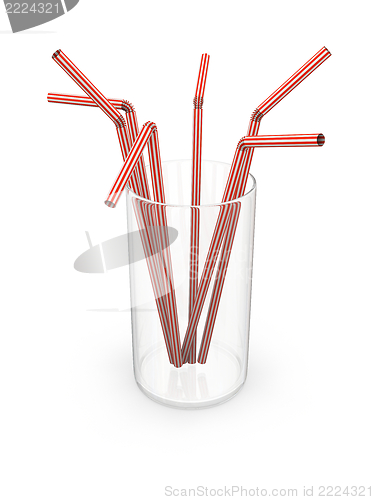 Image of Straws in glass