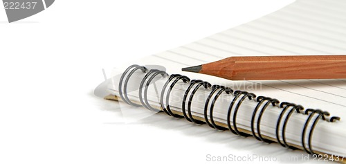 Image of Crayon on notebook