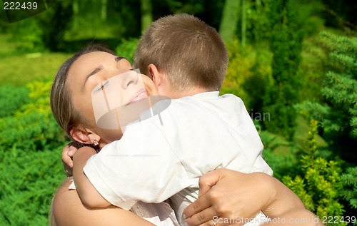 Image of happy mother with son