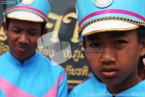 Image of Marching band members during a parade in Phuket, Thailand - EDIT