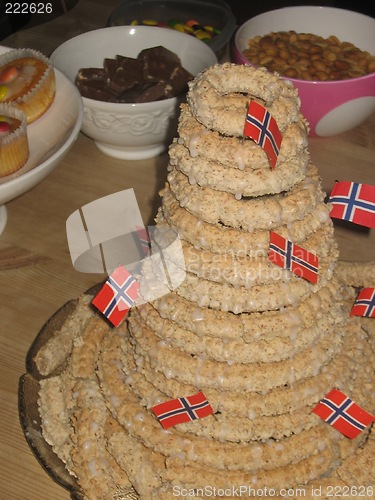Image of Birthday celebration with Macaroon tower cake