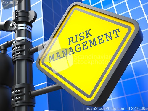 Image of Business Concept. Risk Management Waymark.