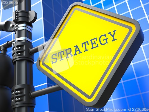 Image of Business Concept. Strategy Waymark.