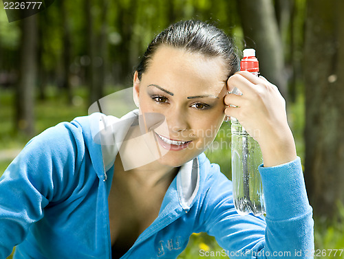 Image of face on forest background