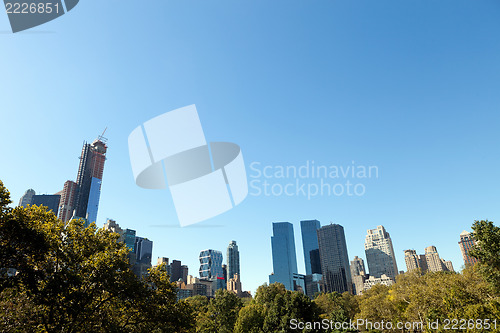 Image of Central Park New York Skyline