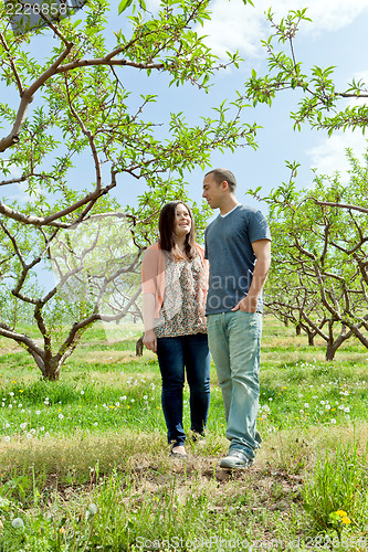 Image of Couple Walking During Spring