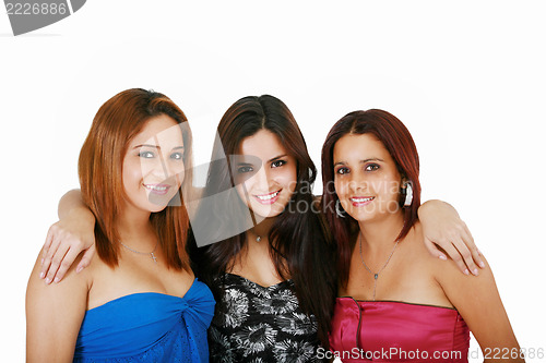 Image of Three happy friends, beautiful girls
