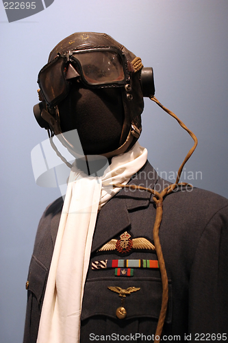 Image of RCAF officer's dress tunic on display at the Greenwood Aviation