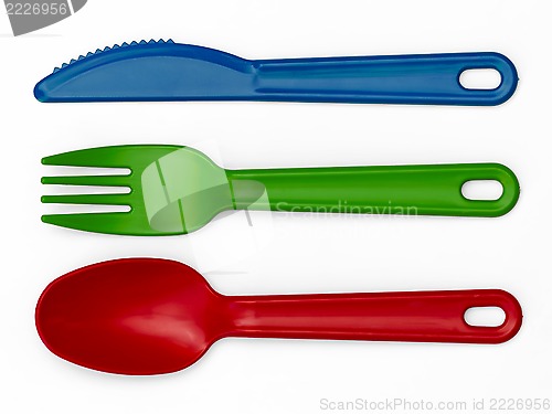 Image of Plastic Cutlery 01 - Multi-Colour