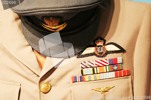 Image of Uniforms on display at the Greenwood Aviation Military Museum, N