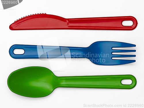 Image of Plastic Cutlery 02 - Multi-Colour
