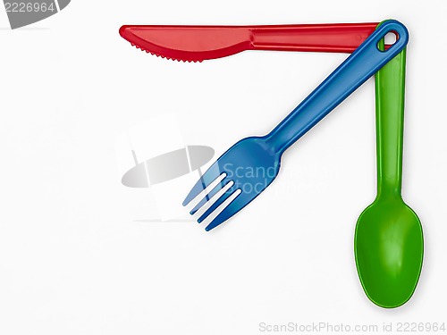Image of Plastic Cutlery 03 - Multi-Colour