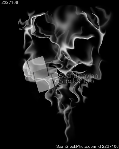 Image of abstract smoke skull