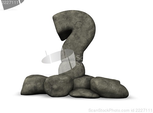 Image of stone question mark