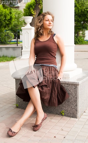 Image of portrait of young beautiful woman