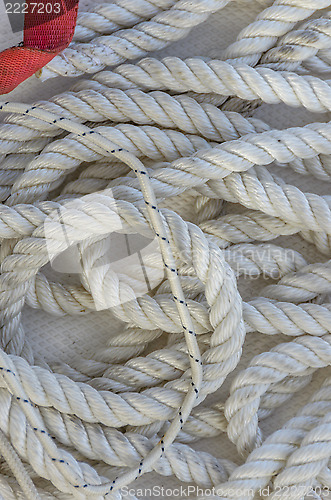 Image of Sailing Ropes with Dash of Red