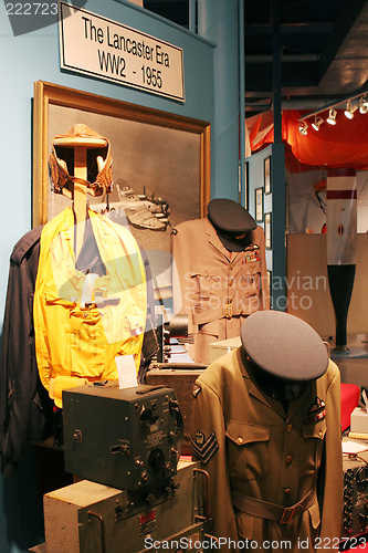 Image of Uniforms on display at the Greenwood Aviation Military Museum, N