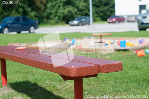 Image of Bench at the playground