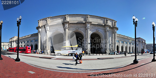 Image of paniramic View of Union station in Washington DC