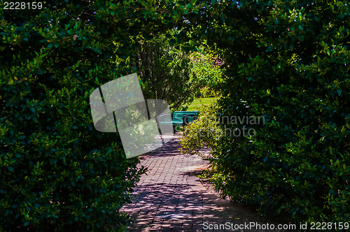 Image of arched entrance into garden