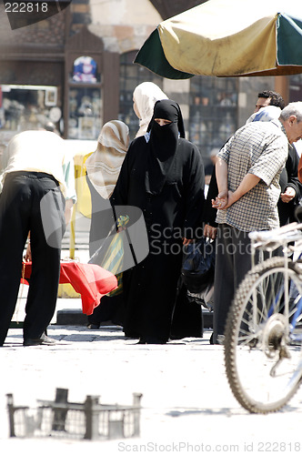Image of Arabic Tourist in the old town of Damascus