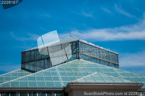 Image of blue glass and sky