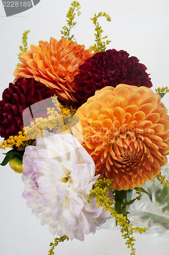 Image of Bouquet of dahlias