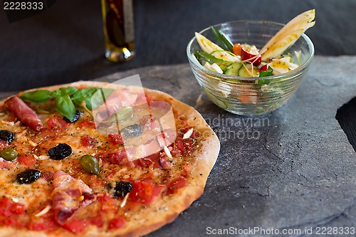 Image of Pizza and salad