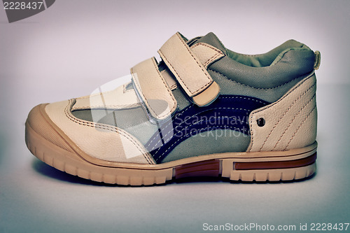 Image of Vintage sports shoes from synthetic leather